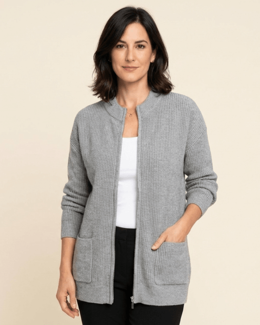 Vera | Chaqueta de punto con cremallera - Camila Fashions
