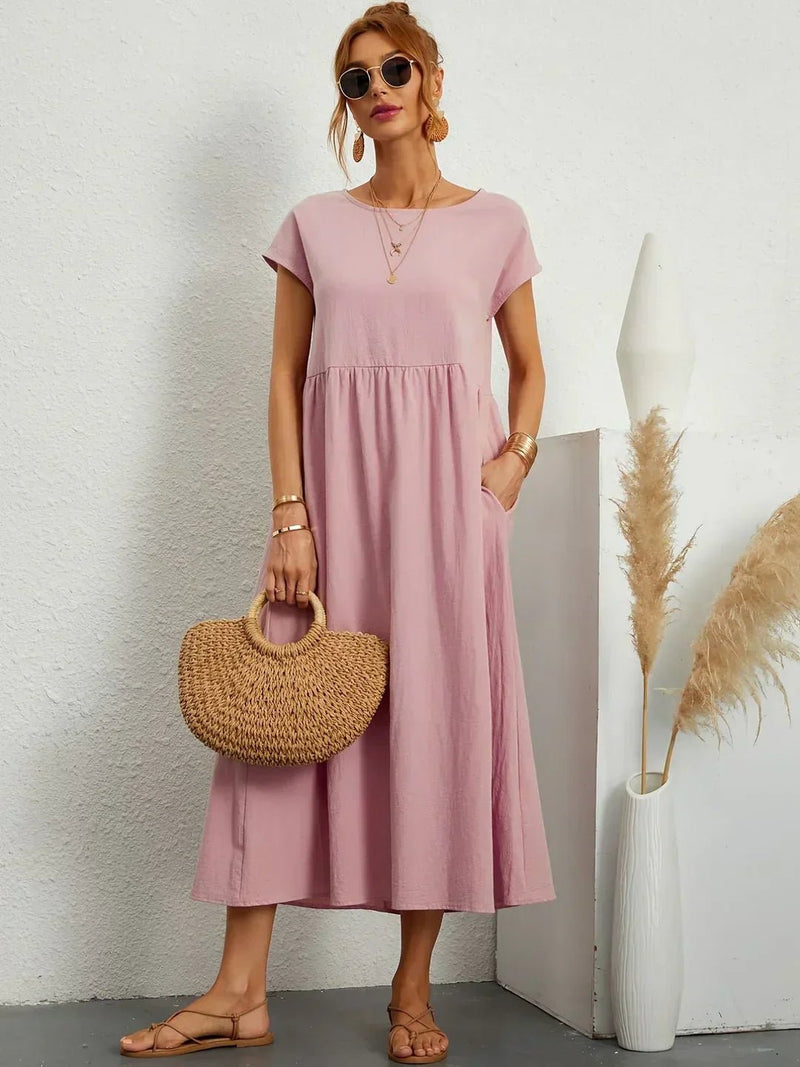 Gabriela - Vestido midi fluido de elegancia atemporal