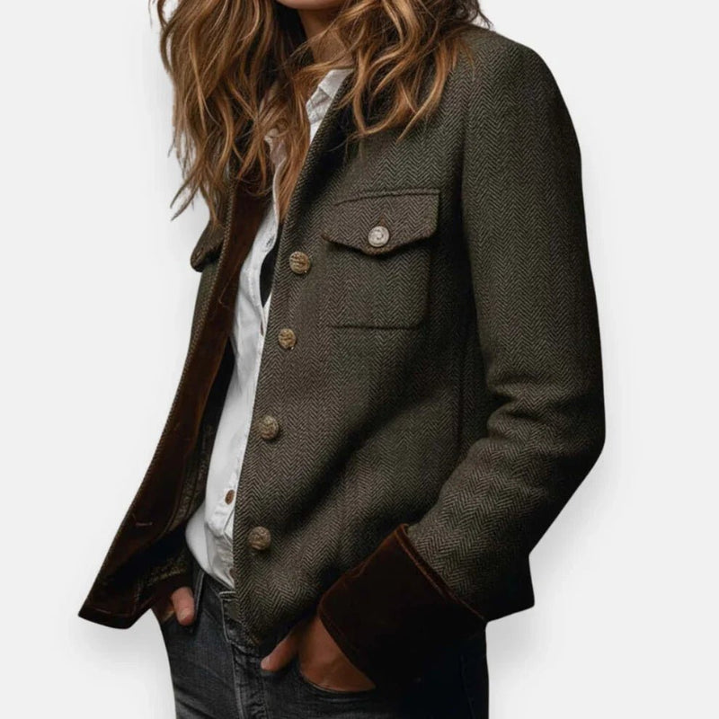 Daniela | Chaqueta elegante con detalles de terciopelo