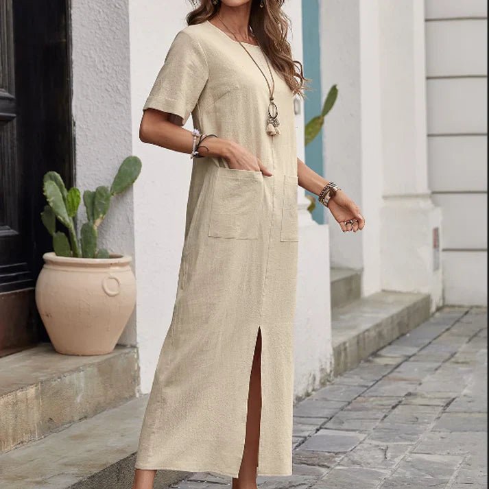Maia - Vestido amplio de cuello redondo