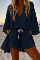 Nice Set | Sleeveless Top, Shorts & Flowing Kimono