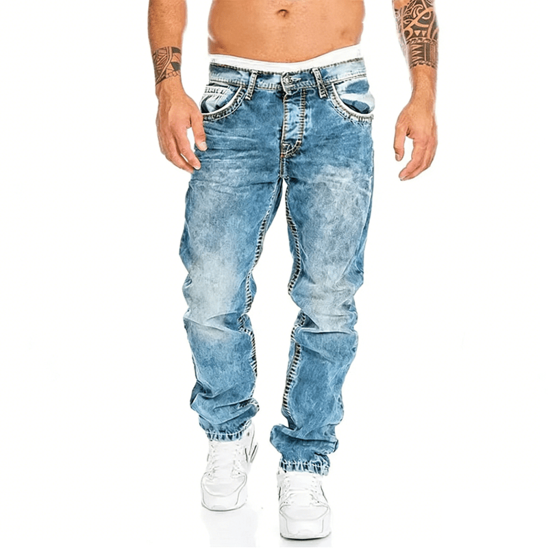 Vaqueros elásticos creativos para hombre, de estilo minimalista, ideales para el verano, estilo emo