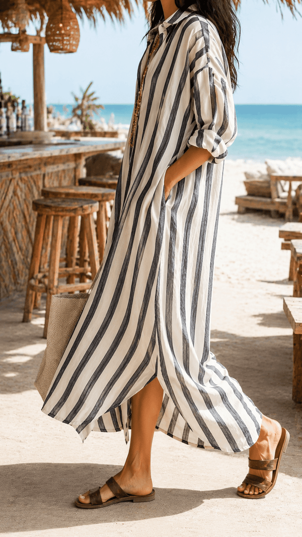 Mediterranean Dress | Printed Maxi for Coastal Days