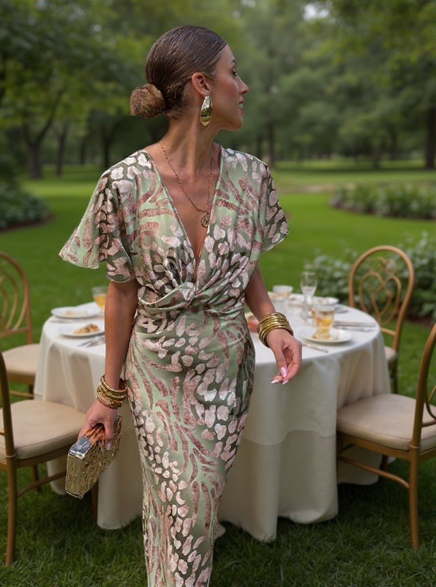Clara — Vestido Midi Elegante Estampado