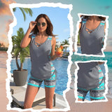 Lara - Tankini estampado con short