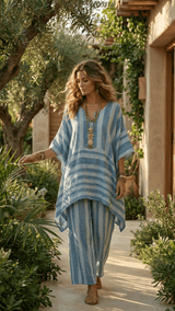 Luna | Conjunto elegante a rayas holgado