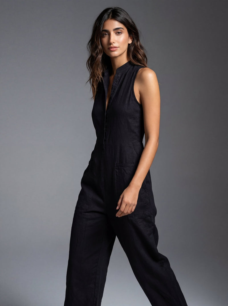 Minimalist sleeveless jumpsuit