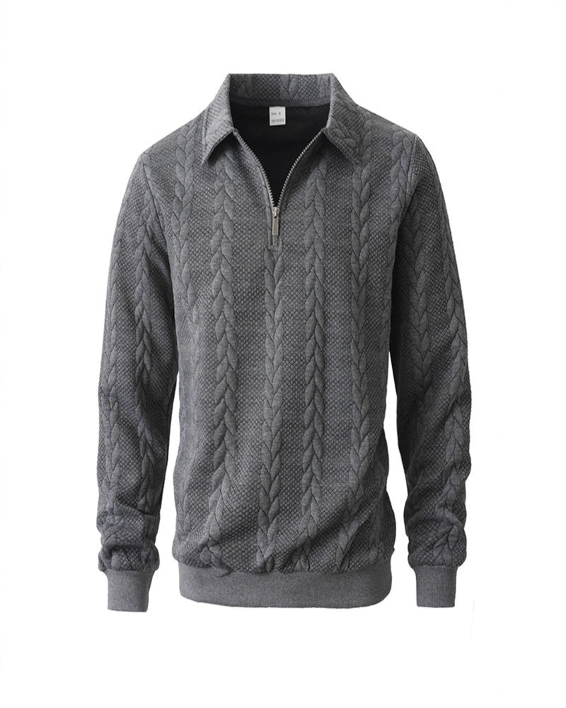 Hugo – Cable-Knit Half-Zip Jumper - Camila Fashions