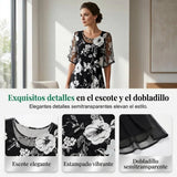 Elisa - Vestido de gasa floral elegante