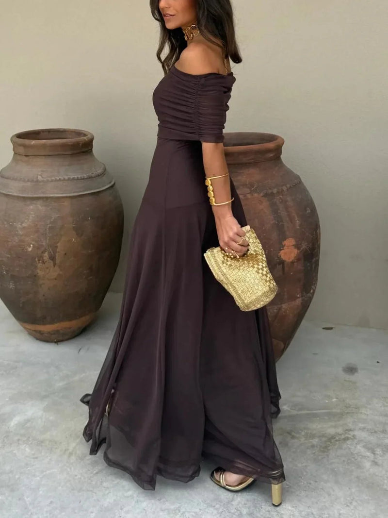 Catalina - Vestido asimétrico de mesh