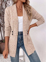 Xalviere | Elegante Dames Cardigan - Open Voorkant & Ingenaaide Taille