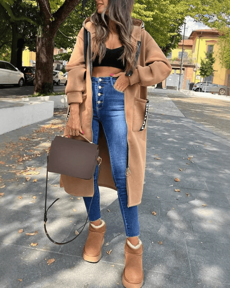 Marina | Chaqueta larga con capucha
