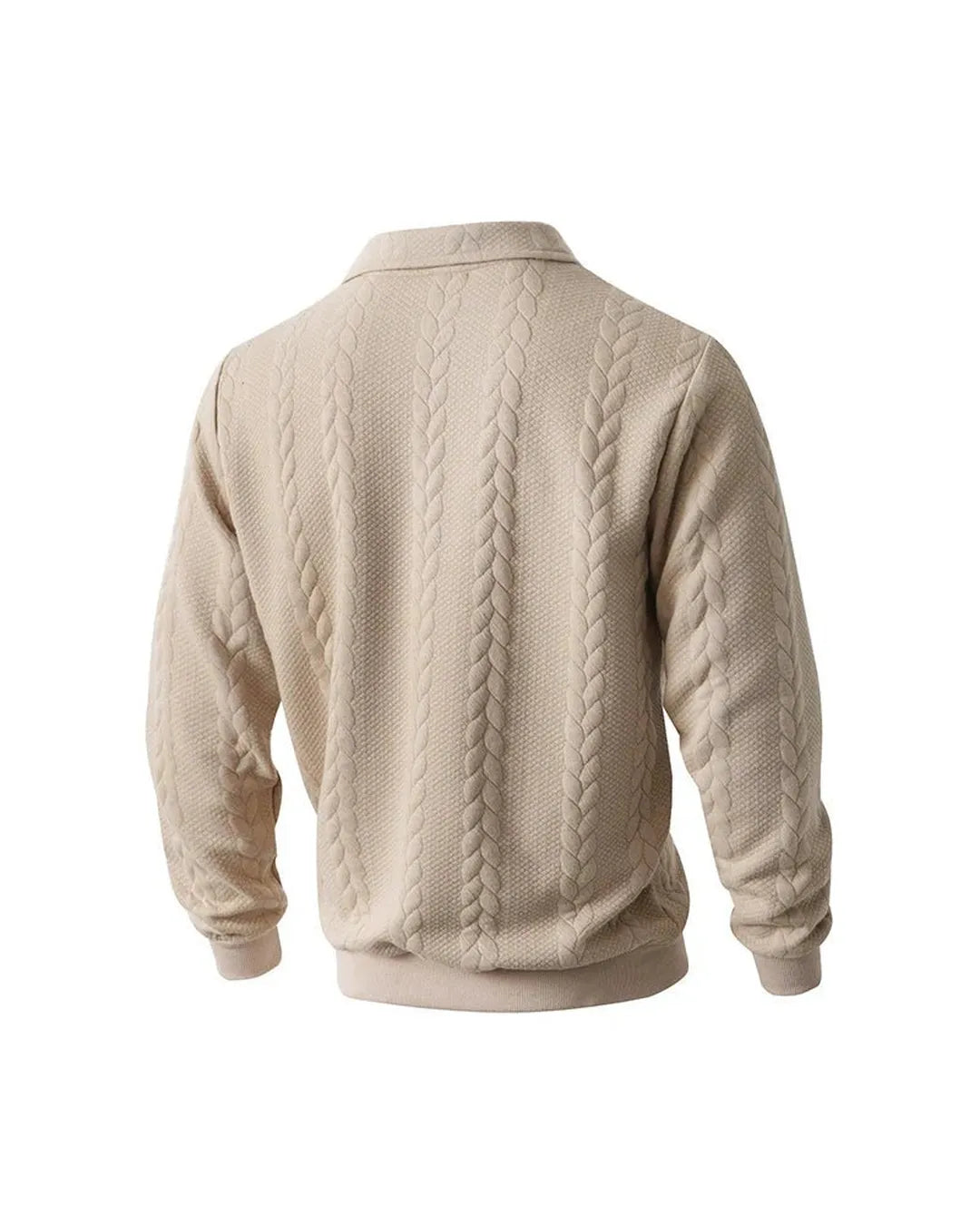 Hugo – Suéter de punto trenzado con media cremallera - Camila Fashions