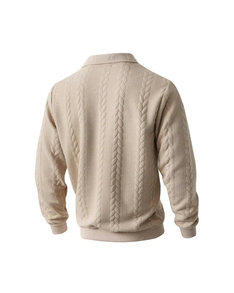 Hugo – Cable-Knit Half-Zip Jumper - Camila Fashions