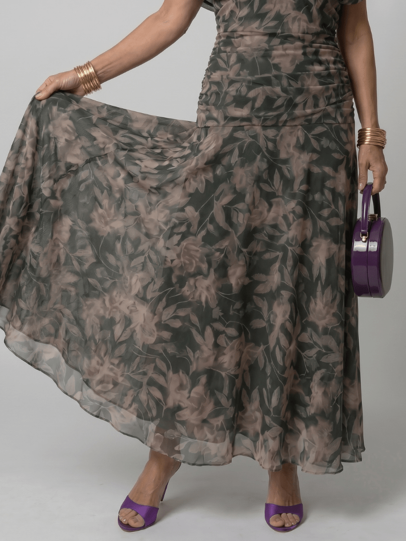 Calen | Vestido midi con hombros descubiertos