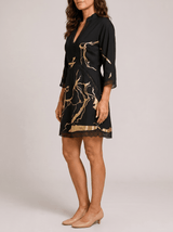 Divine | Tailored Dress with Marble Print