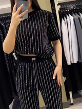 Lía - Conjunto cómodo con detalles brillantes