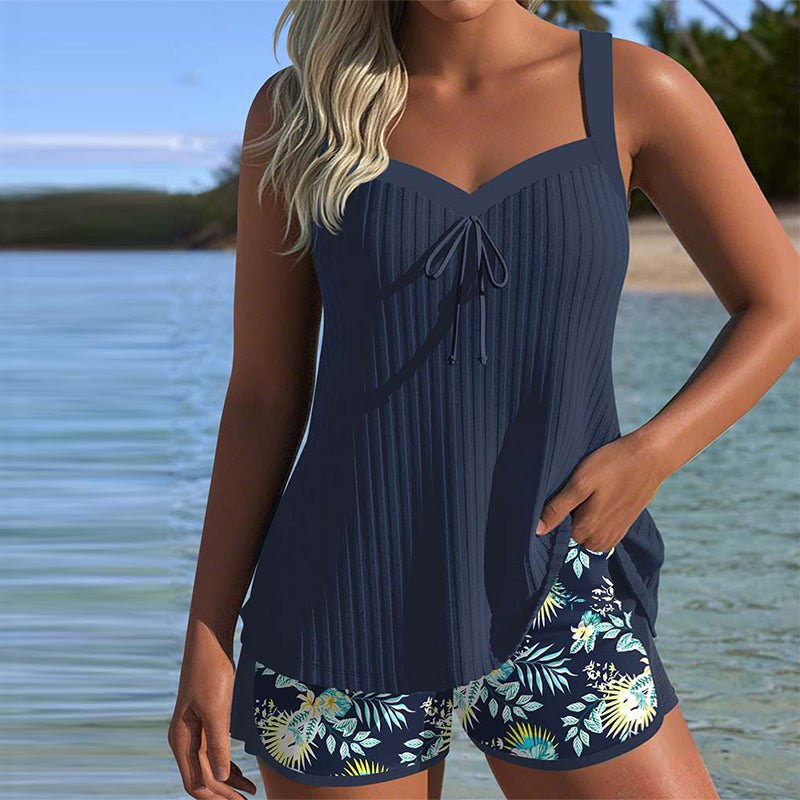 Valerina Milano® | Tankini de rayas con short de playa