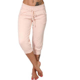 Tamara – Pantalones capri con cordón en la cintura