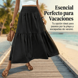 Gabriela - Falda larga fluida de cintura alta