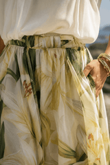 Antibes Set | Ruffled Top & Floral Wide-Leg Trousers