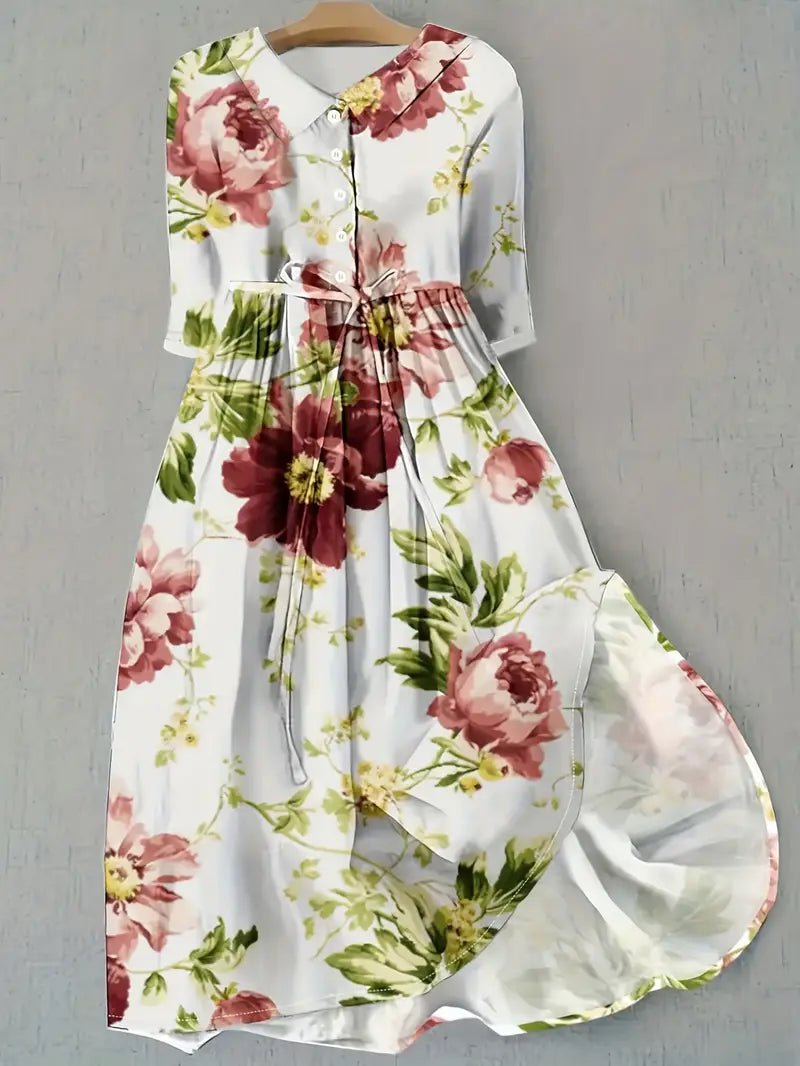 Margarita | Vestido floral elegante de efecto statement
