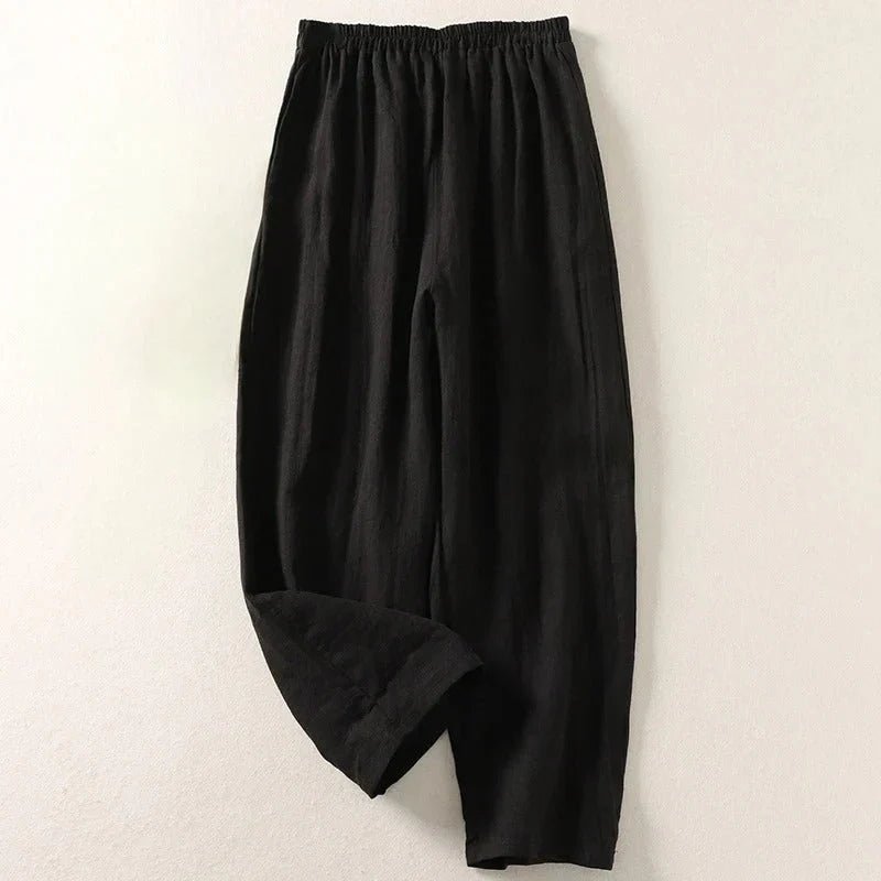 Amalia - Pantalón fluido de algodón y lino