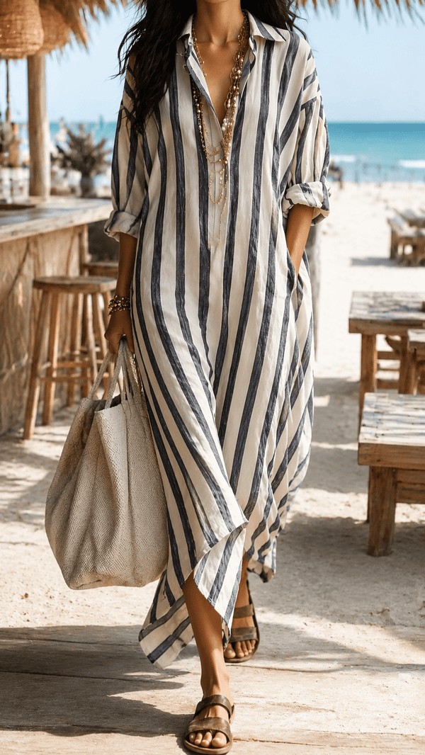 Mediterranean Dress | Printed Maxi for Coastal Days