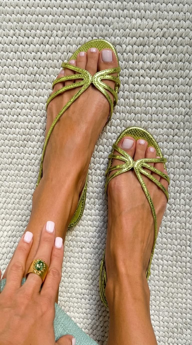 Marta | Sandalias doradas: elegancia veraniega