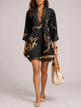 Divine | Tailored Dress with Marble Print
