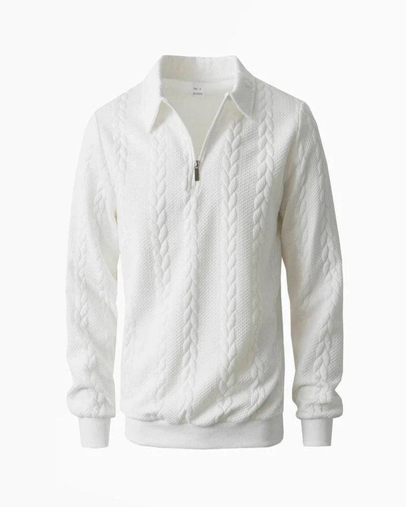 Hugo – Cable-Knit Half-Zip Jumper - Camila Fashions