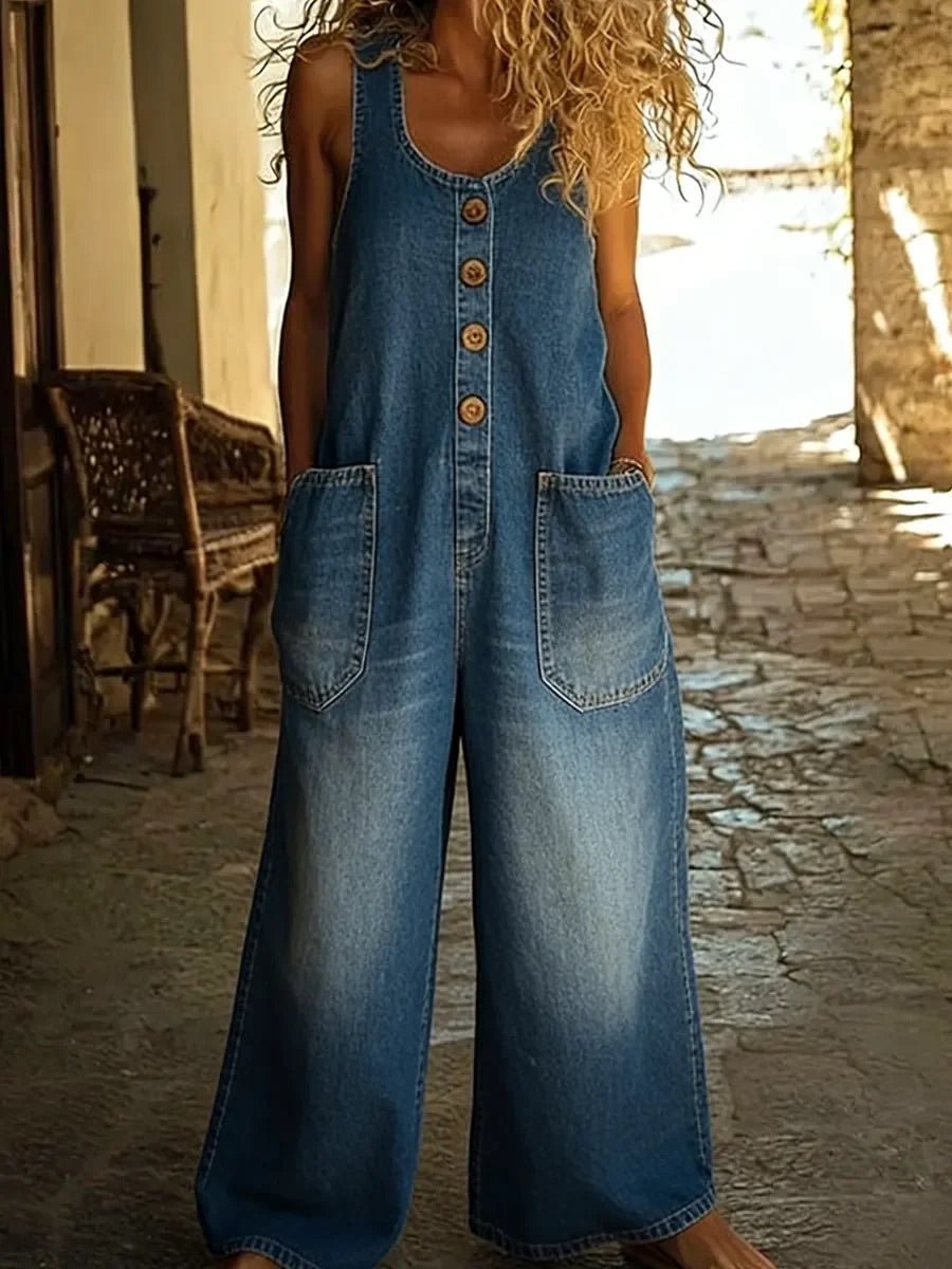 Ruth | Peto vaquero vintage lavado en algodón