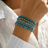 Maelia | Elegant Multi-Strand Turquoise Bracelet