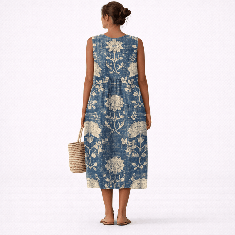 Alberte™ | Robe Midi Fleurie Classique