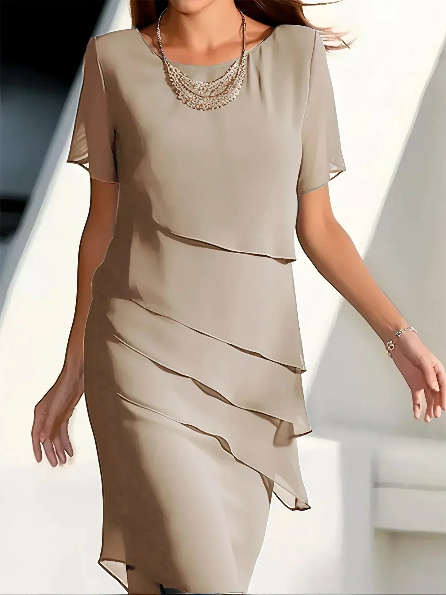Elena - Vestido fluido con capas de Valerina Milano