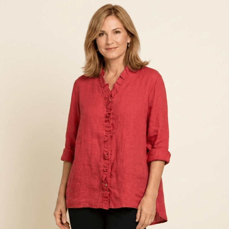 Sabela - Camisa informal con volantes