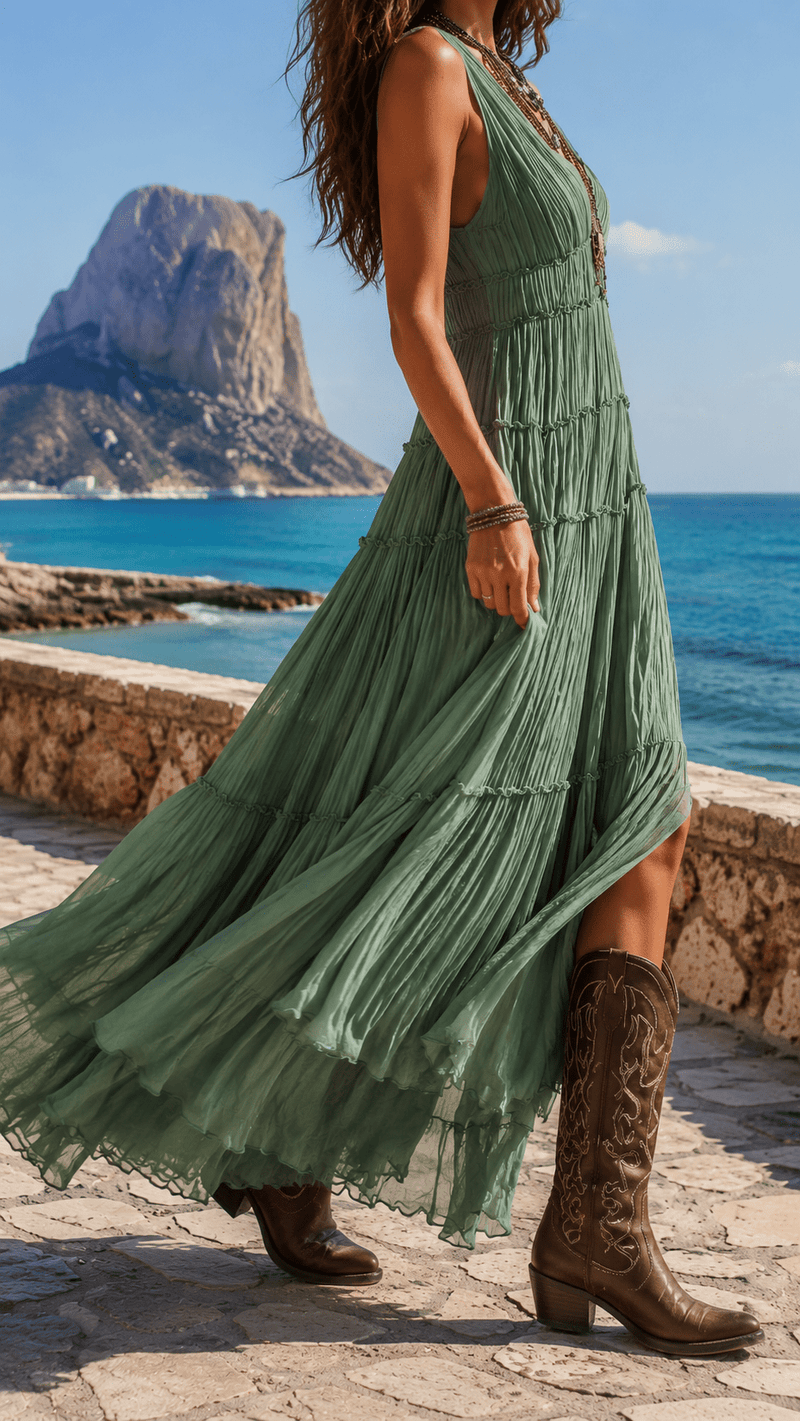 Hyeres Dress | Airy Maxi with Delicate Prints