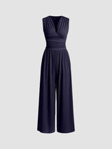 Charity – Elegant sleeveless jumpsuit with wide-leg trousers