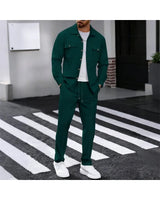 Iván – Button-Up Jacket and Waffle Trousers Set - Camila Fashions