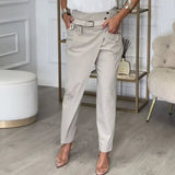 Calista™ Pantalón con diseño asimétrico y cinturón exclusivo