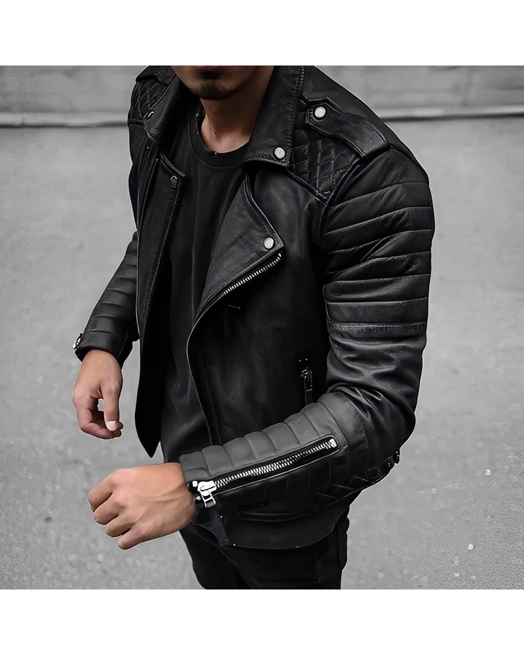 Easton - Chaqueta de cuero de estilo retro para hombre con un diseño elegante - Camila Fashions