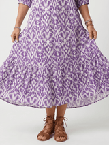 Penelope | Printed Tassel Tie Midi Dress
