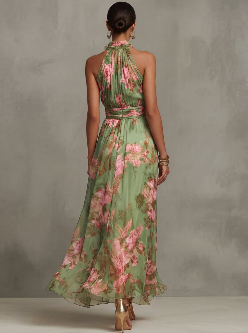 Livia | Vestido maxi elegante de estampado floral