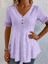 Mila - Blusa calada con cuello en V