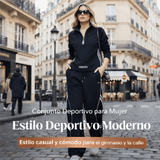Clara - Conjunto deportivo casual con media cremallera
