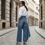 Aitana | Vaqueros de cintura alta con diseño cruzado