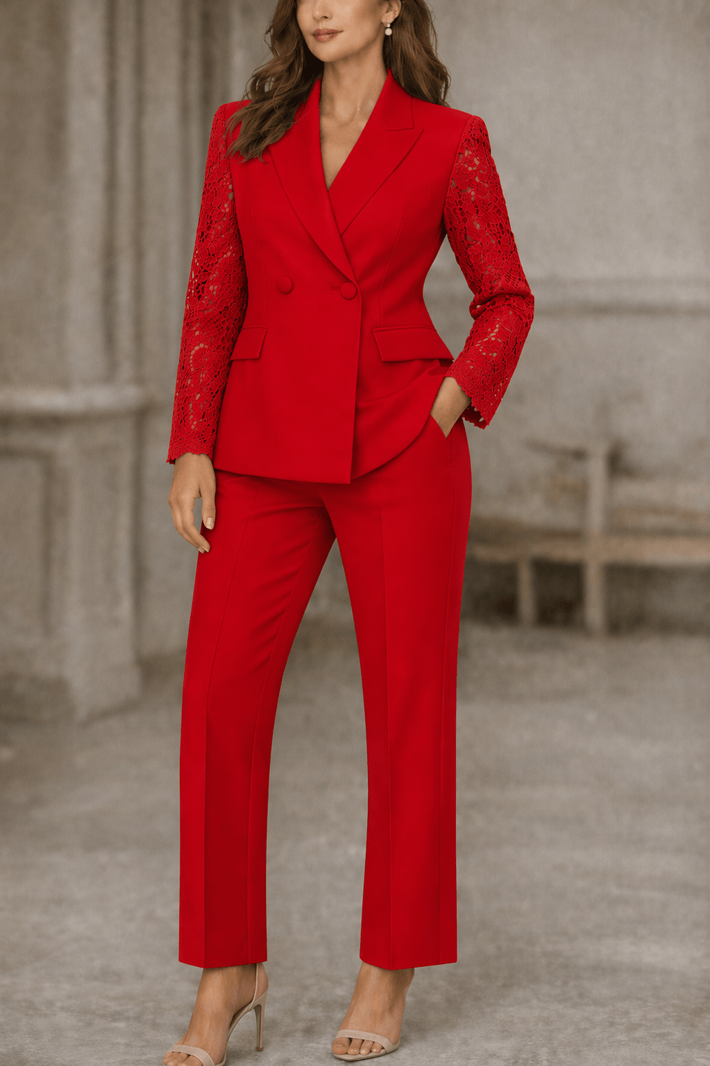 Conjunto de encaje (Chaqueta + Pantalón)