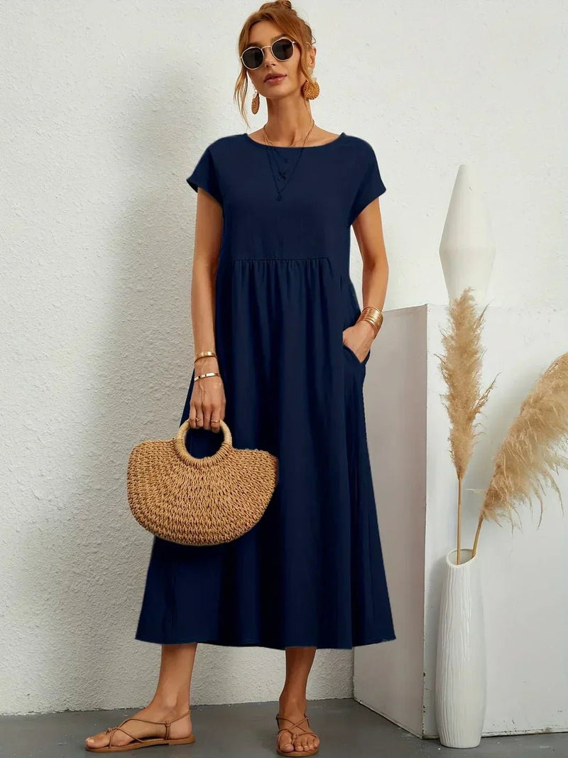Gabriela - Vestido midi fluido de elegancia atemporal