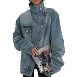 Cleo | Chaqueta asimétrica urbana con botones