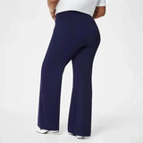Mónica- Pantalón elástico de tiro alto y botones dorados
